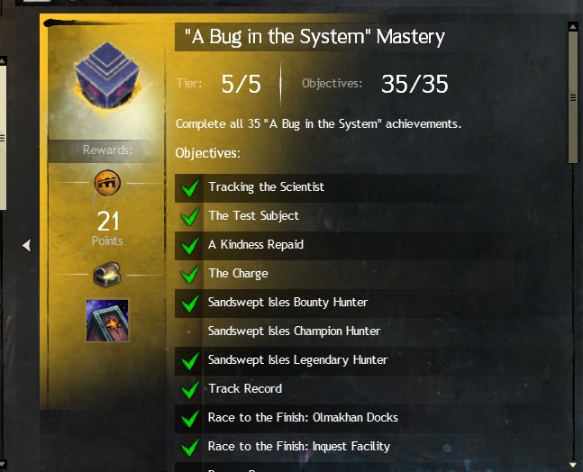 What are all the achievements that require a successfully completed DE map?  : r/Guildwars2